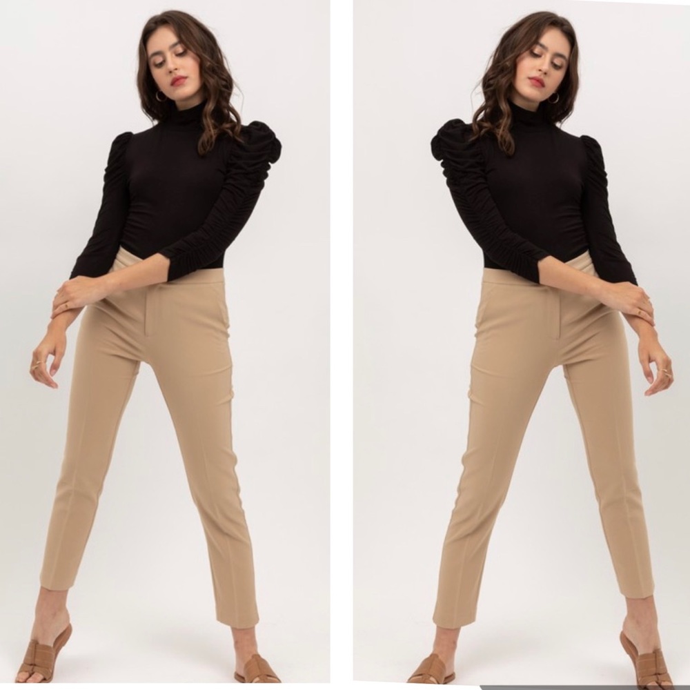 Mock Neck Ruched Long Sleeve Bodysuit - Picture 2 of 2